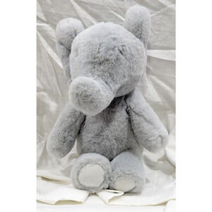 Pottery Barn Kids 12" Gray Elephant Crib Hang Soothing Sounds Stuffed Plush WORK